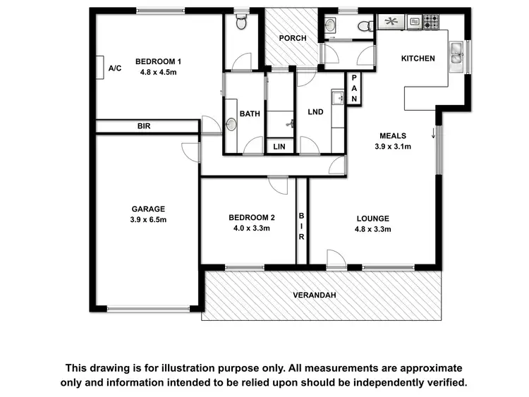 Floorplan of Homely unit listing, 22 Julie Anne Court, Millicent SA 5280
