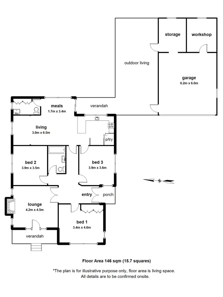 Floorplan of Homely house listing, 17 Meadowview Lane, Emerald VIC 3782