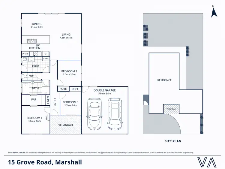 Floorplan of Homely house listing, 15 Grove Road, Marshall VIC 3216