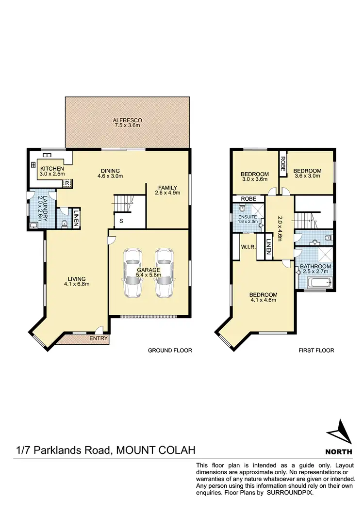 Floorplan of Homely townhouse listing, 1/7 PARKLANDS ROAD, Mount Colah NSW 2079