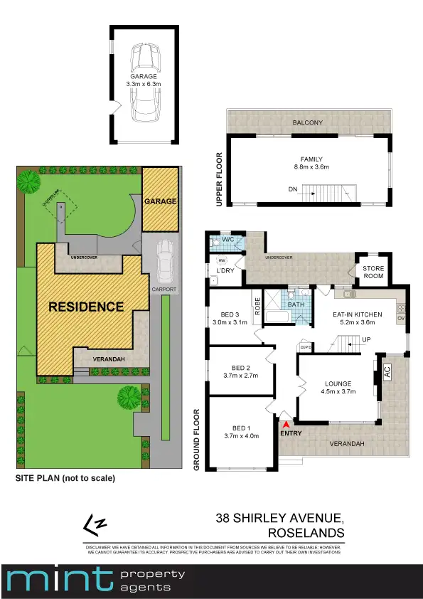Floorplan of Homely house listing, 38 Shirley Avenue, Roselands NSW 2196