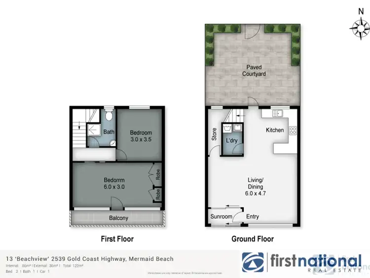 Floorplan of Homely flat listing, 13/2539 Gold Coast Highway, Mermaid Beach QLD 4218