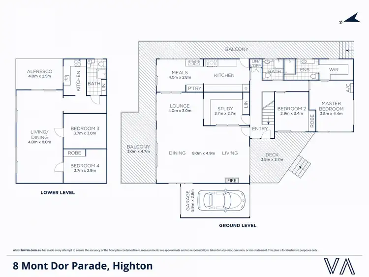 Floorplan of Homely house listing, 8 Mont Dor Parade, Highton VIC 3216