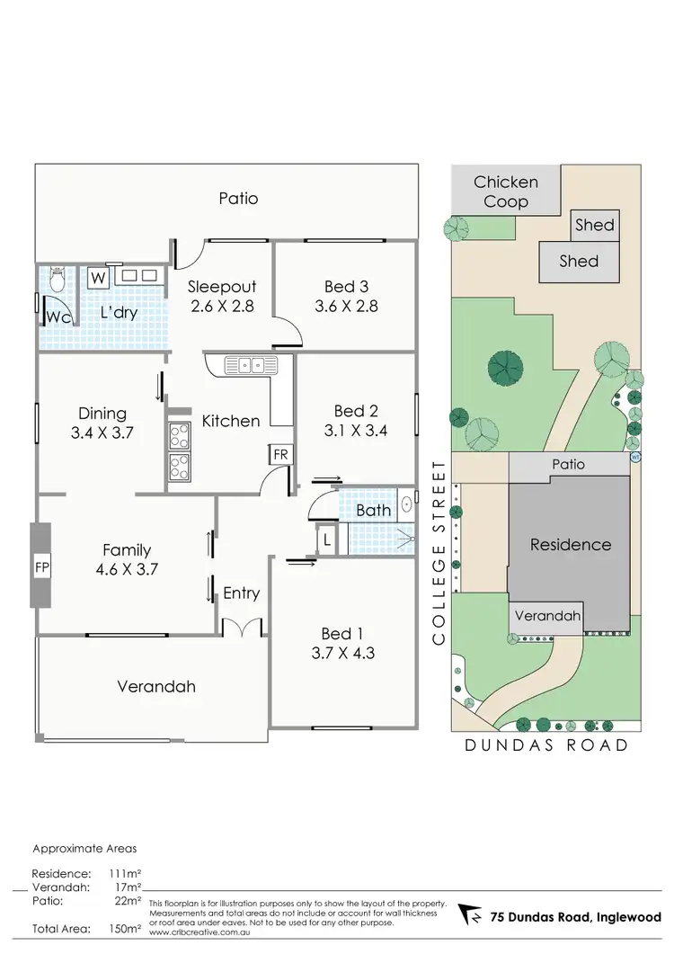 Floorplan of Homely house listing, 75 Dundas Road, Inglewood WA 6052