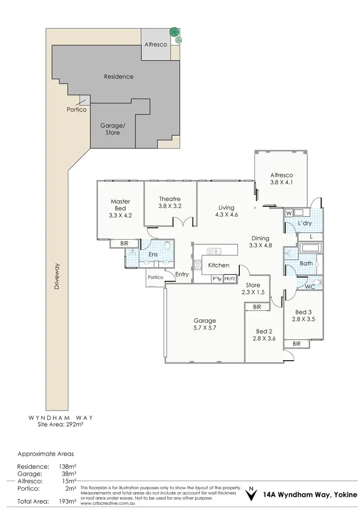 Floorplan of Homely semi-detached listing, 14A Wyndham Way, Yokine WA 6060