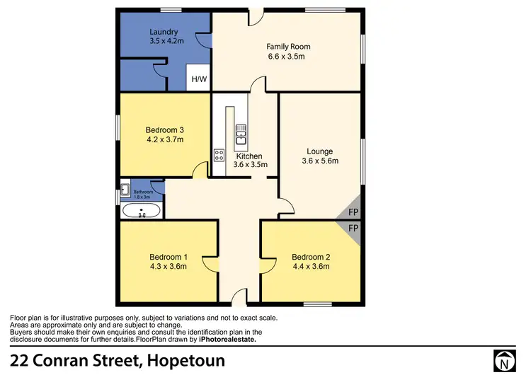 Floorplan of Homely house listing, 22 Conran Street, Hopetoun VIC 3396