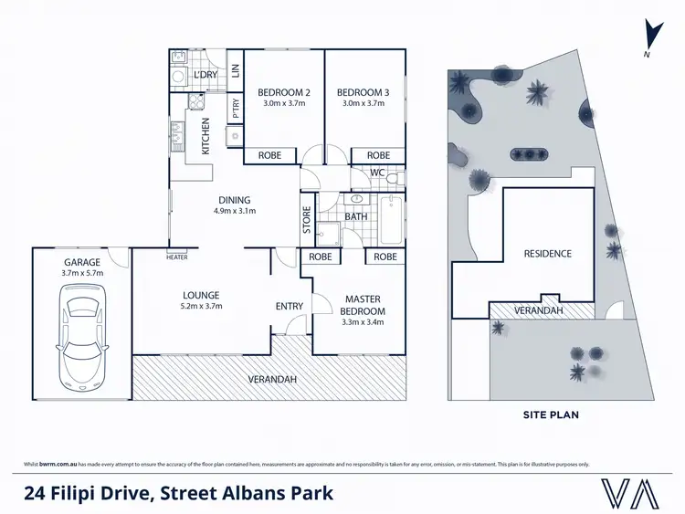 Floorplan of Homely house listing, 24 Filipi Drive, St Albans Park VIC 3219