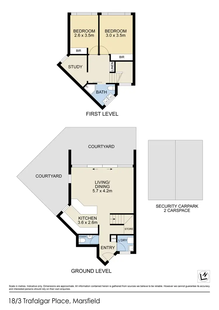 Floorplan of Homely townhouse listing, 18/3 Trafalgar Place, Marsfield NSW 2122