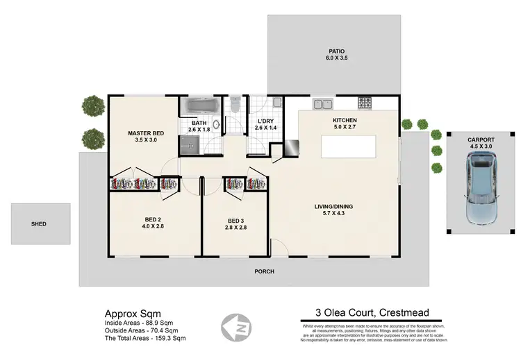 Floorplan of Homely house listing, 3 Olea Court, Crestmead QLD 4132