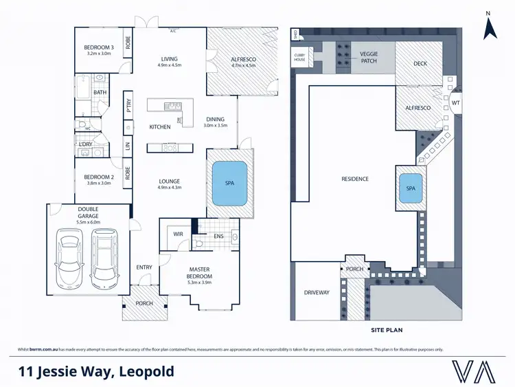 Floorplan of Homely house listing, 11 Jessie Way, Leopold VIC 3224