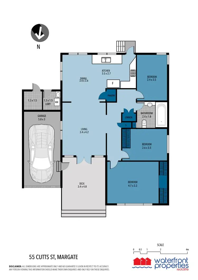 Floorplan of Homely house listing, 55 CUTTS STREET, Margate QLD 4019