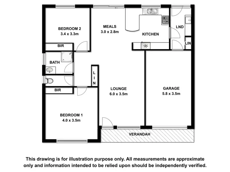 Floorplan of Homely unit listing, 13 Julie Anne Court, Millicent SA 5280
