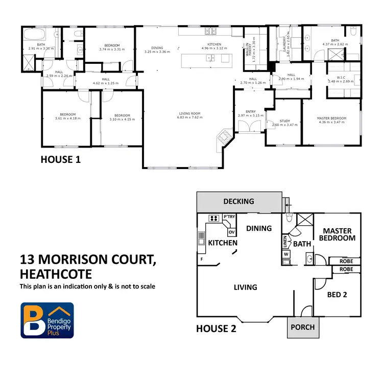Floorplan of Homely house listing, 13 Morrison Court, Heathcote VIC 3523