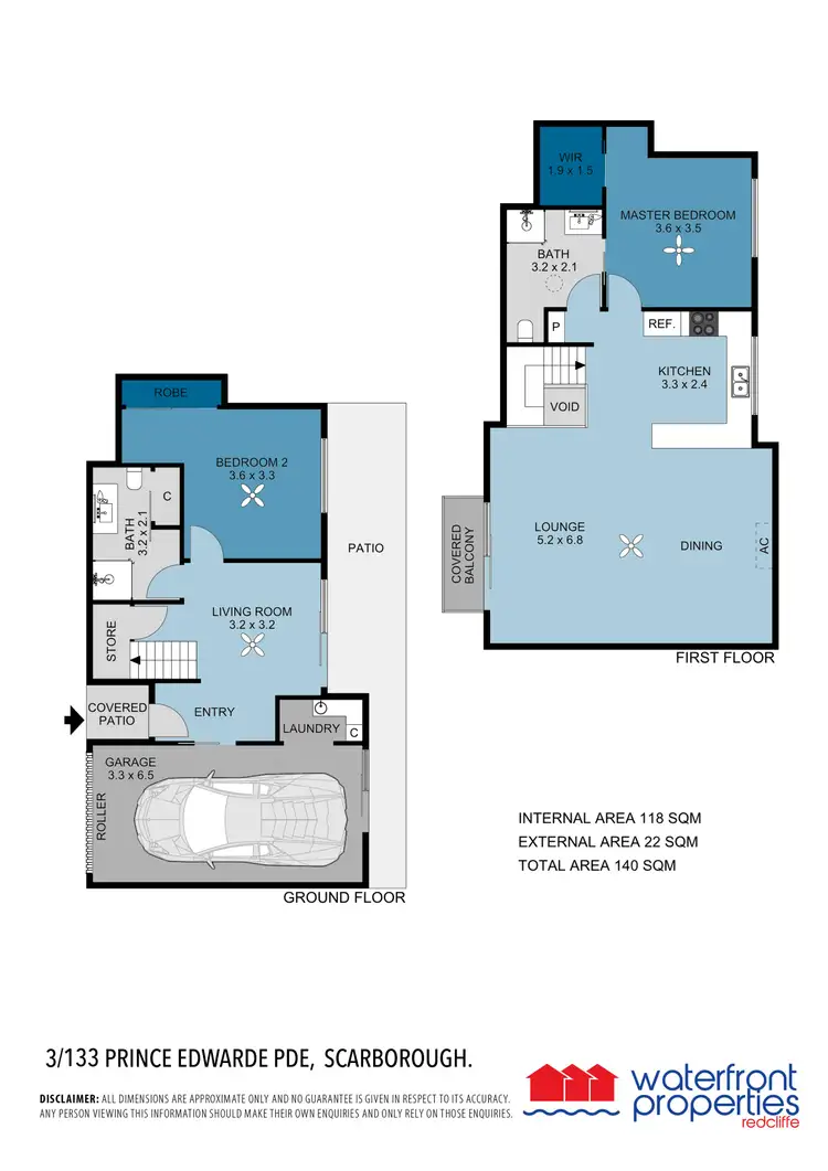 Floorplan of Homely townhouse listing, 3/133 PRINCE EDWARD PARADE, Scarborough QLD 4020