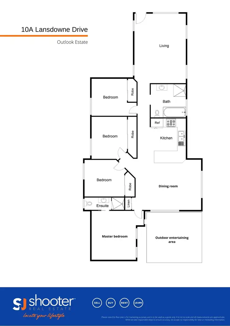 Floorplan of Homely semi-detached listing, 10A Lansdowne Drive, Dubbo NSW 2830