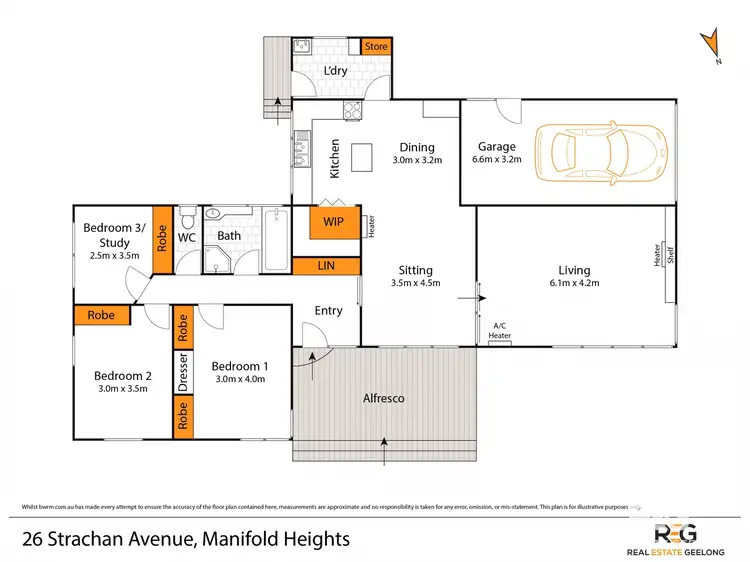 Floorplan of Homely house listing, 26 STRACHAN AVENUE, Manifold Heights VIC 3218