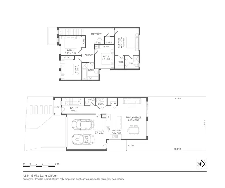 Floorplan of Homely house listing, 5 Vita Lane, Officer VIC 3809