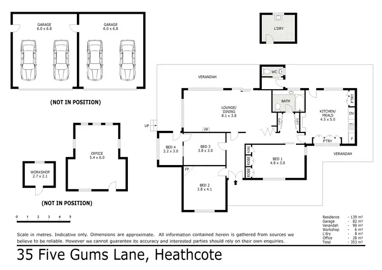 Floorplan of Homely rural property listing, 35 Five Gums Lane, Heathcote VIC 3523
