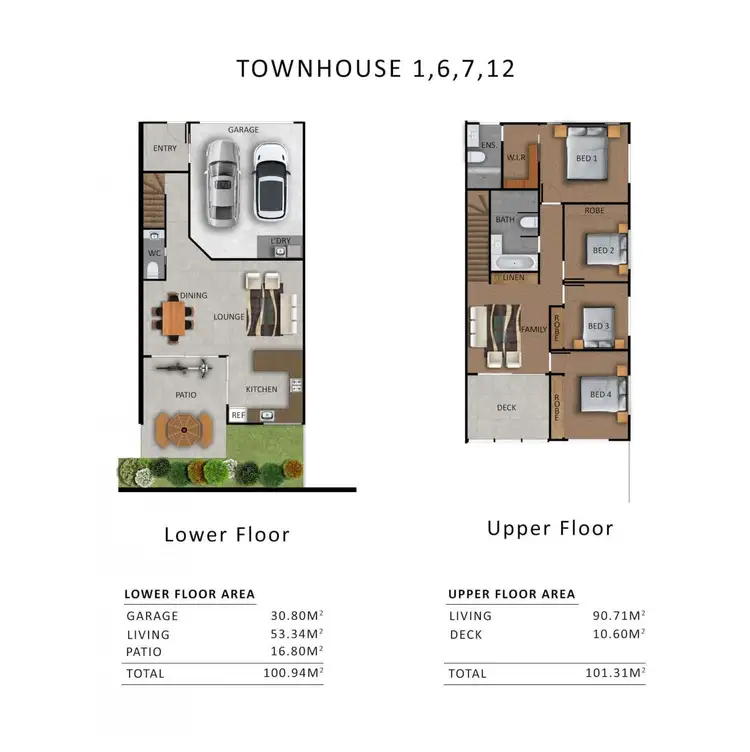 Floorplan of Homely townhouse listing, 12/70 Rodgers Pde West, Everton Park QLD 4053
