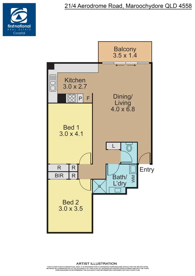 Floorplan of Homely unit listing, 21/4 Aerodrome Road, Maroochydore QLD 4558