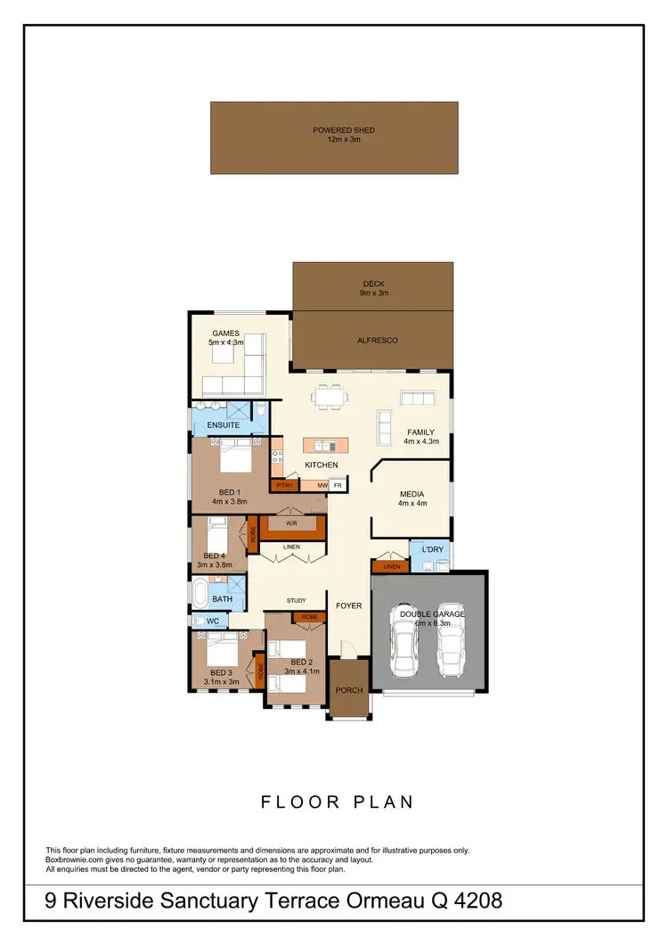 Floorplan of Homely house listing, 9 Riverside Sanctuary Terrace, Ormeau QLD 4208