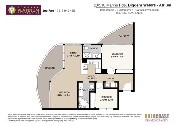 Floorplan of Homely unit listing, 26/510 Marine Parade, Biggera Waters QLD 4216