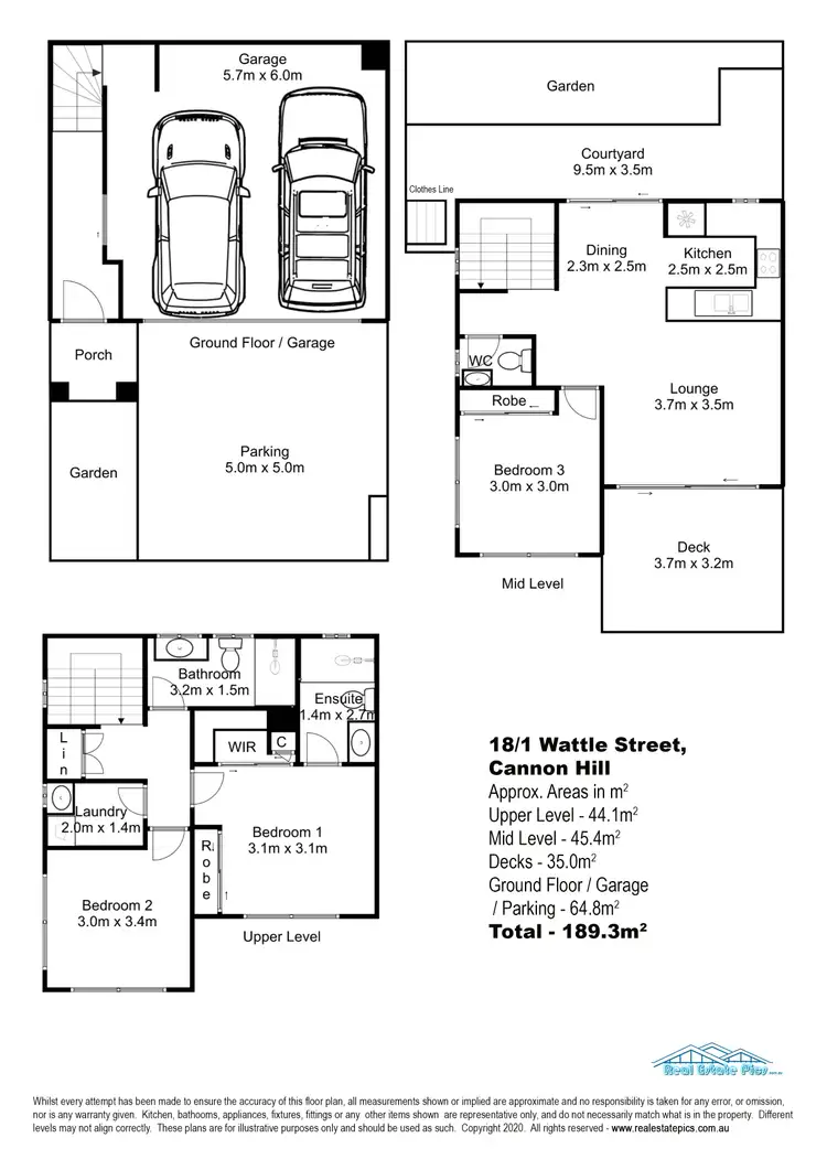 Floorplan of Homely townhouse listing, 18/1 Wattle Street, Cannon Hill QLD 4170