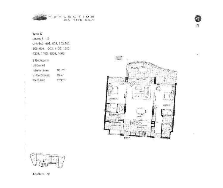 Floorplan of Homely unit listing, 803/120 Marine Parade, Coolangatta QLD 4225