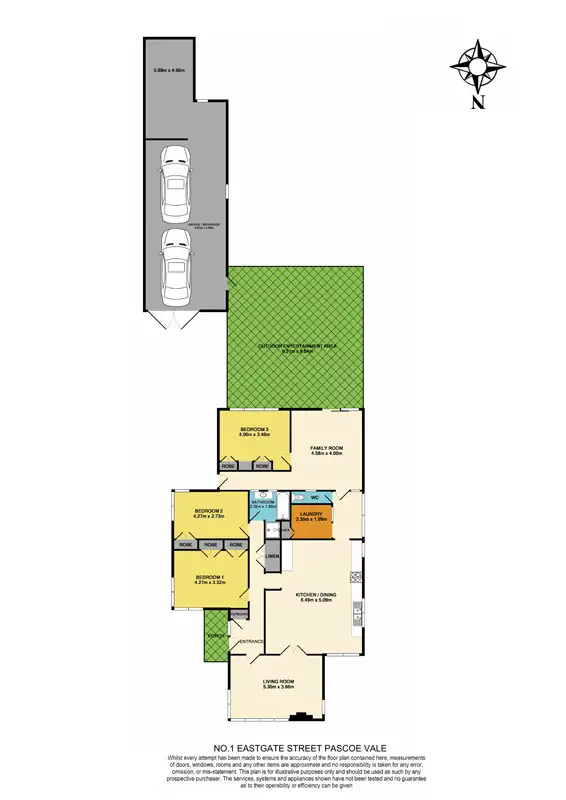 Floorplan of Homely house listing, 1 Eastgate Street, Pascoe Vale South VIC 3044