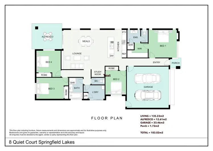 Floorplan of Homely house listing, 8 Quiet Court, Springfield Lakes QLD 4300