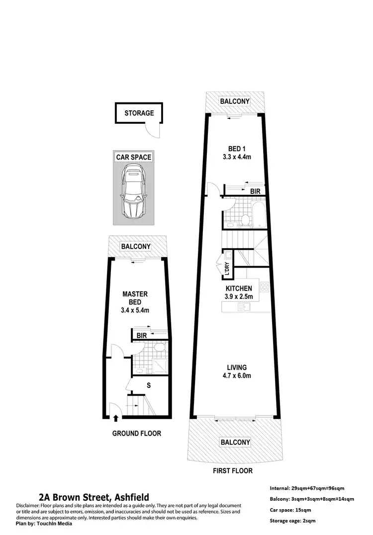 Floorplan of Homely apartment listing, 33/2A Brown Street, Ashfield NSW 2131
