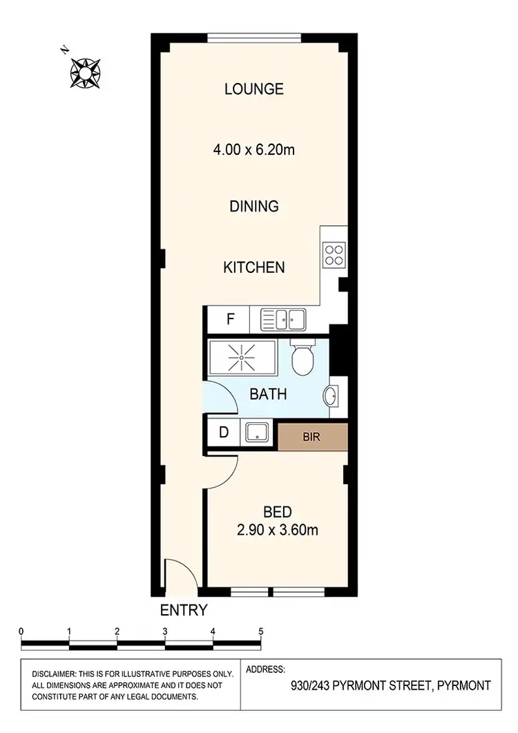 Floorplan of Homely apartment listing, 930/243 Pyrmont Street, Pyrmont NSW 2009
