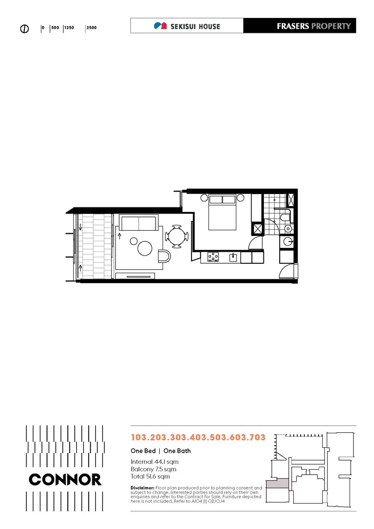 Floorplan of Homely apartment listing, 703/8 Central Park Avenue, Chippendale NSW 2008