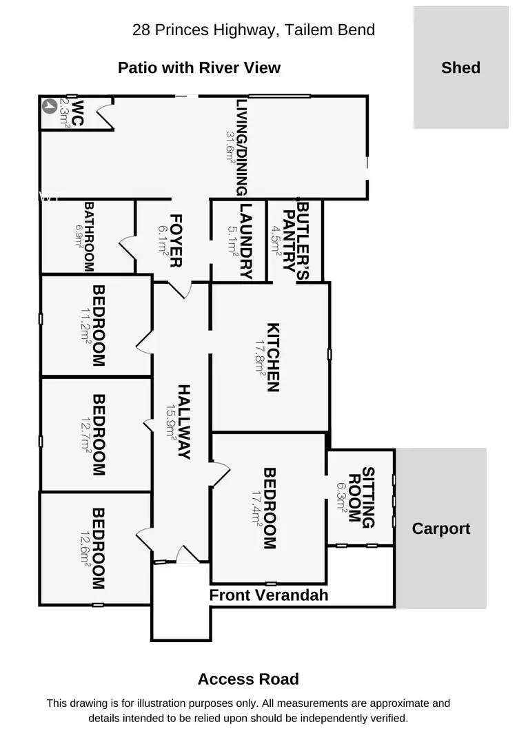 Floorplan of Homely house listing, 28 Princes Highway, Tailem Bend SA 5260