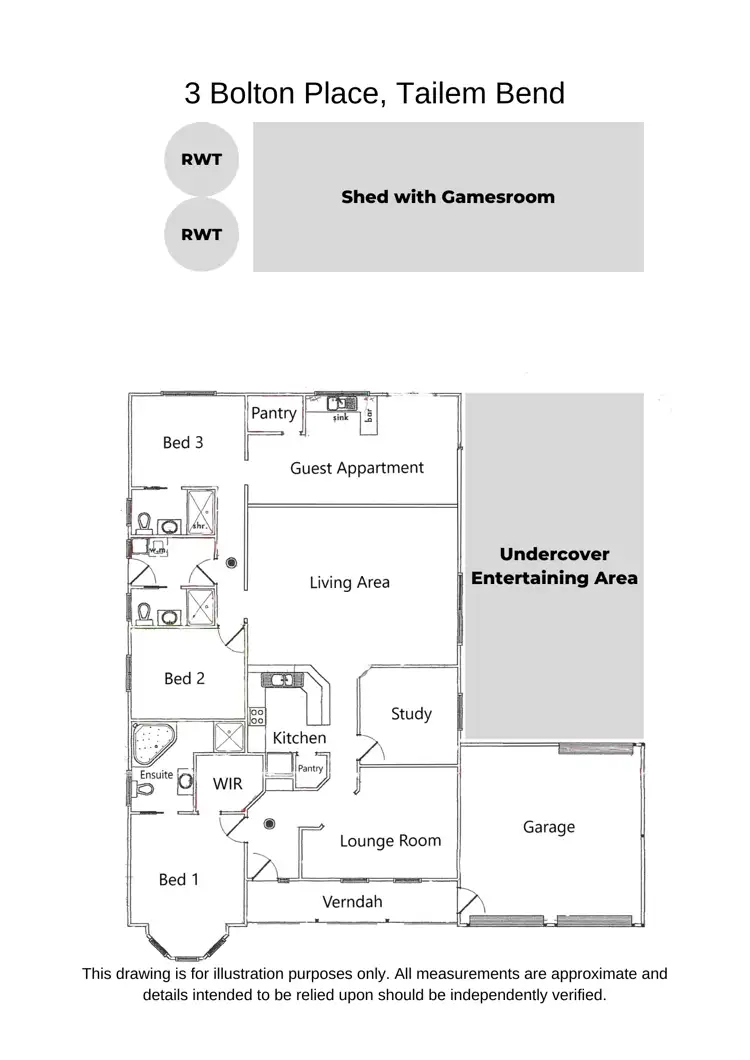 Floorplan of Homely house listing, 3 Bolton Place, Tailem Bend SA 5260