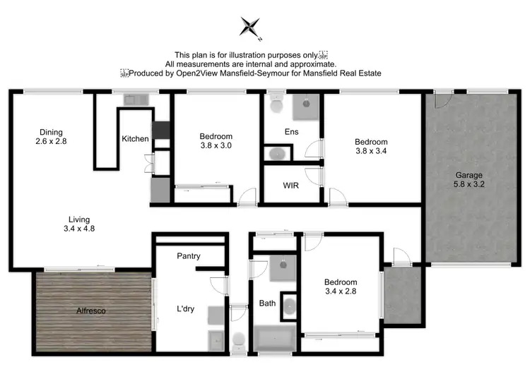 Floorplan of Homely townhouse listing, 3/8 Somerset Crescent, Mansfield VIC 3722
