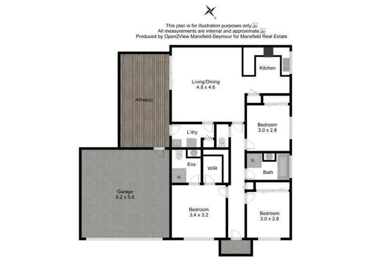Floorplan of Homely townhouse listing, 1/8 Somerset Crescent, Mansfield VIC 3722
