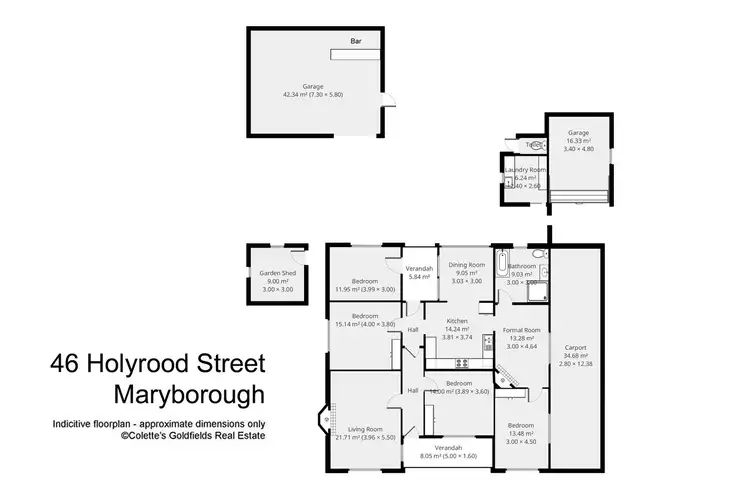Floorplan of Homely house listing, 46 Holyrood Street, Maryborough VIC 3465