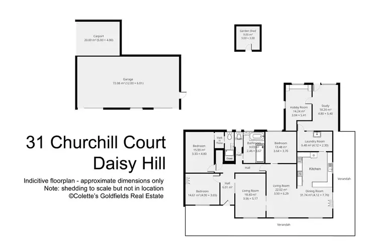 Floorplan of Homely rural property listing, 31 Churchill Court, Daisy Hill VIC 3465