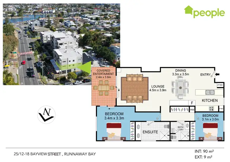 Floorplan of Homely unit listing, 25/12 Bayview Street, Runaway Bay QLD 4216