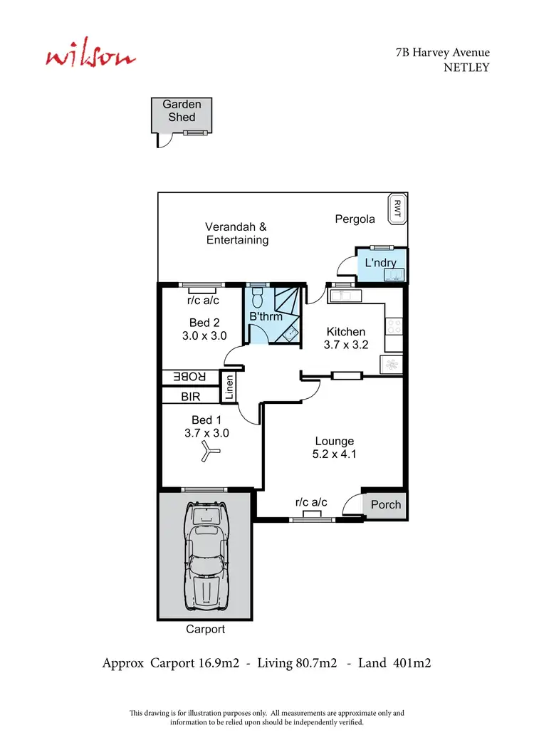 Floorplan of Homely house listing, 7B Harvey Avenue, Netley SA 5037