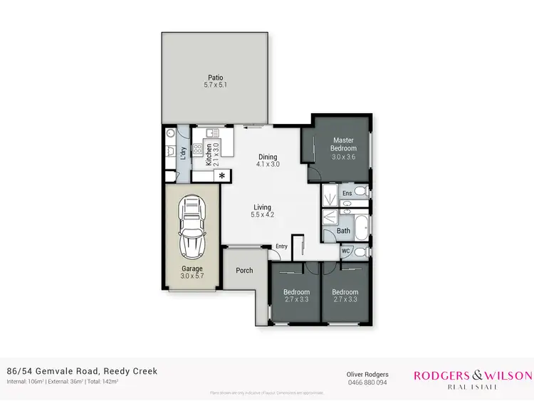 Floorplan of Homely townhouse listing, 86/54 Gemvale Road, Reedy Creek QLD 4227