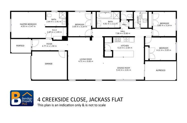 Floorplan of Homely house listing, 4 Creekside Close, Jackass Flat VIC 3556