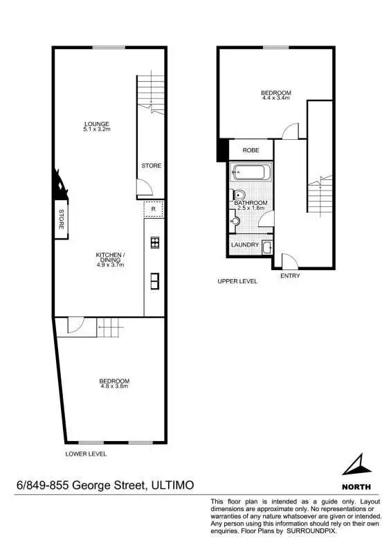Floorplan of Homely apartment listing, 849 George Street, Ultimo NSW 2007