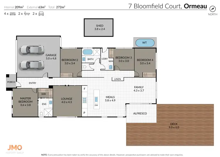 Floorplan of Homely house listing, 7 Bloomfield Court, Ormeau QLD 4208