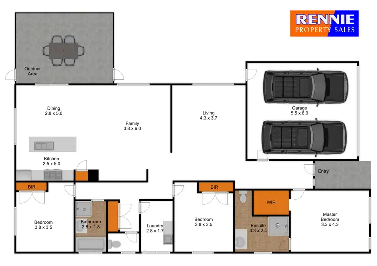 Floorplan of Homely house listing, 1 Brampton Avenue, Morwell VIC 3840