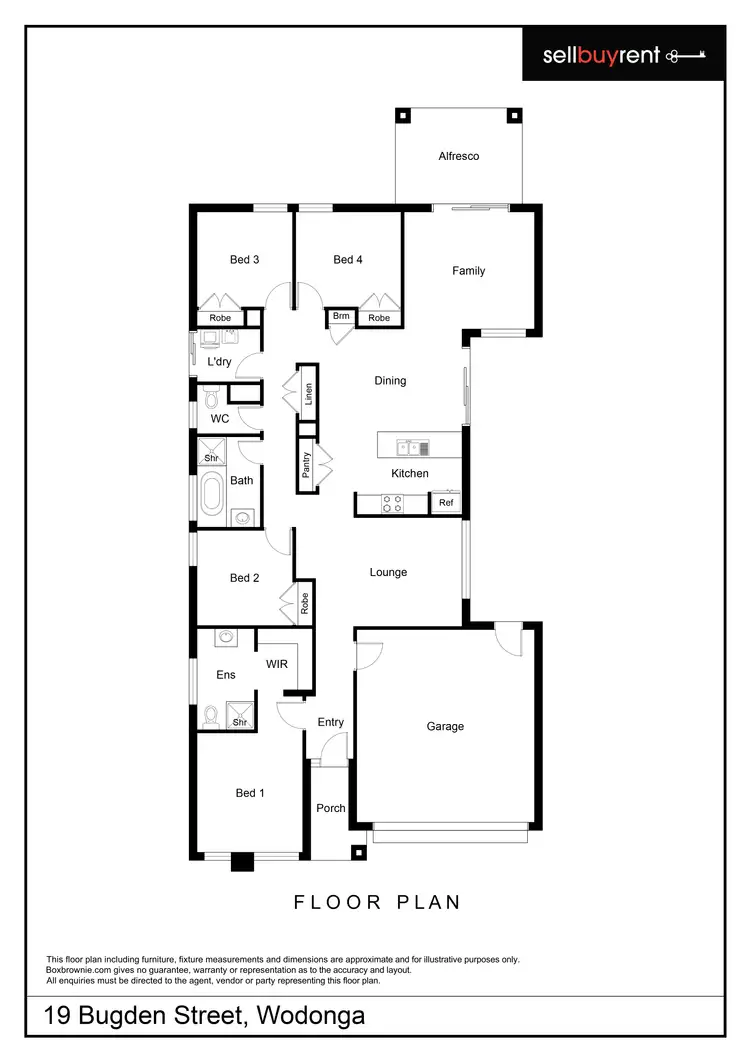 Floorplan of Homely house listing, 19 BUGDEN STREET, Wodonga VIC 3690