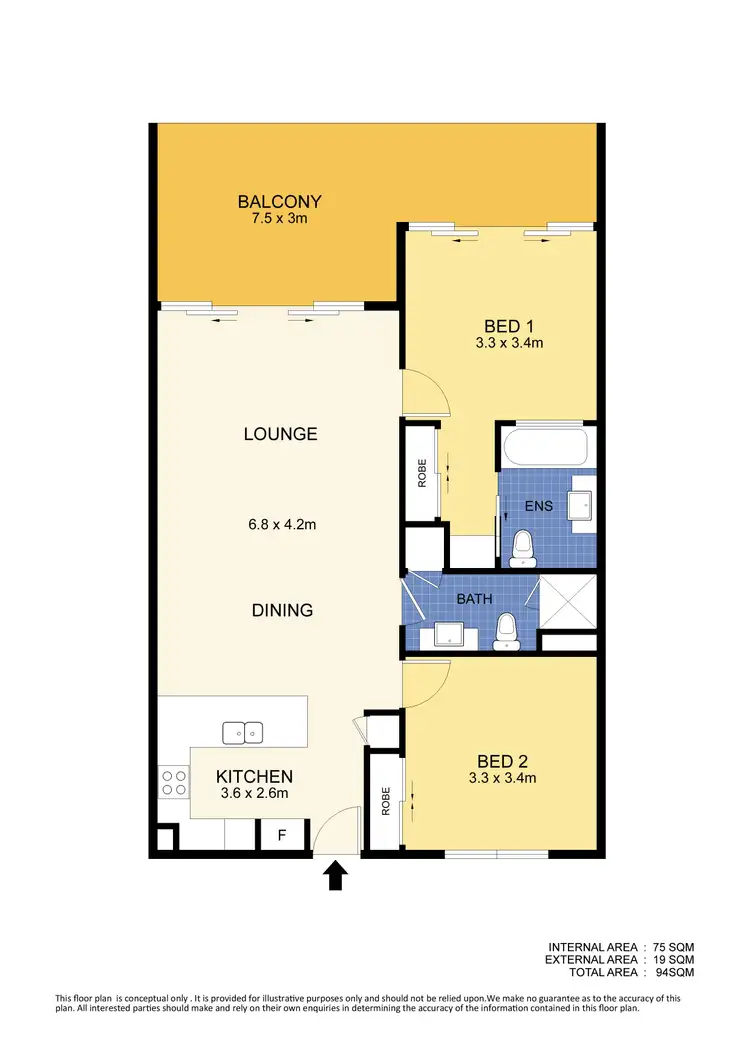 Floorplan of Homely unit listing, 1609/1A Mungar Street, Maroochydore QLD 4558