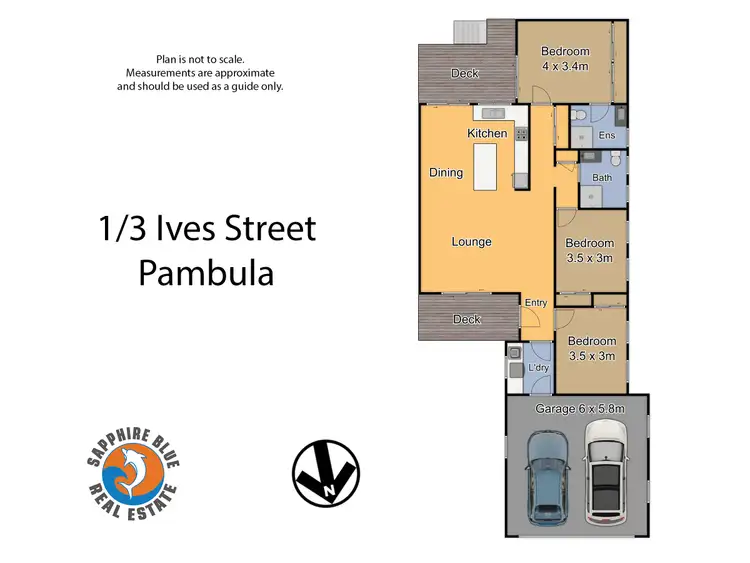 Floorplan of Homely villa listing, 1/3 Ives Street, Pambula NSW 2549