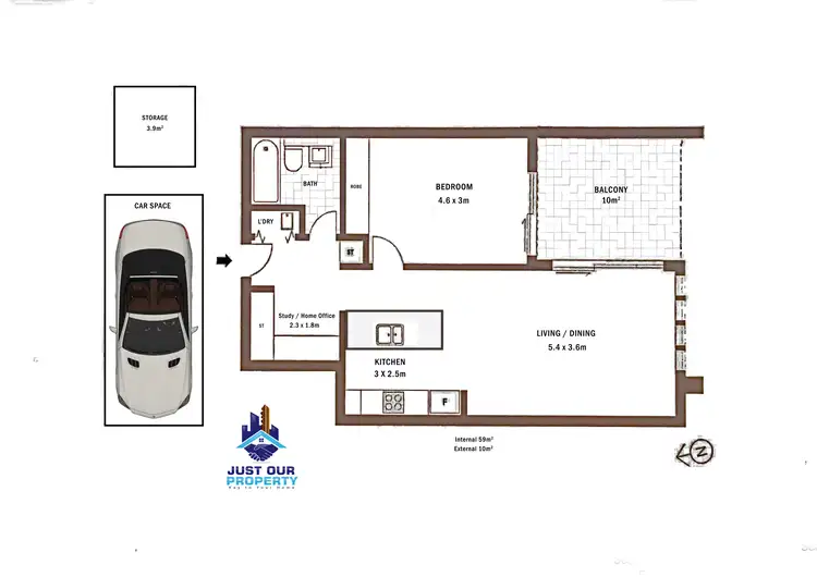 Floorplan of Homely apartment listing, 218/365-367 Rocky Point Rd, Sans Souci NSW 2219